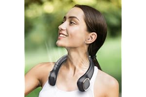 Dancial Ventilador USB,Mini Ventilador de cuello con Batería de 4000 mAh,Ventilador Portátil de 3 Velocidades, Ventilador Manos Libres para Senderismo, Deportes al Aire Libre, Viajes, Hogar