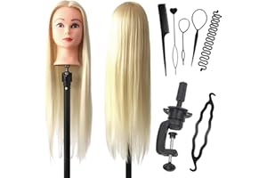 FGXY Vera Testa Di Styling Per Capelli, Set Di Tessitura Accessori Per Capelli, Set Speciale Di Bellezza e Formazione Per Capelli, Adatto Per Parrucchieri Junior (Beige)