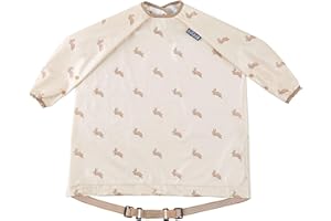 BIBaDO Long Sleeve Coverall Bib – Babies & Toddlers 6-36. Mess Proof Baby Feeding Bib Attaches To Highchairs, Pushchairs, Tables. 100% Waterproof, Machine Washable