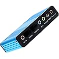 LEAGY 6 Channel External USB 5.1 Surround Sound Card for PC Laptop, Windows 10/8/7/XP, Blue