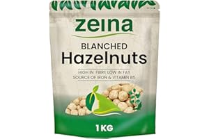 ZEINA LOVE OUR FOOD Zeina Blanched Hazelnuts (1Kg) - Gluten-Free and Vegan Approved Whole Hazelnuts with Iron, Vitamins and Fibre for Healthy Cooking, Snacking and Salads, Suitable for Vegetarians, Vegans and Coeliacs