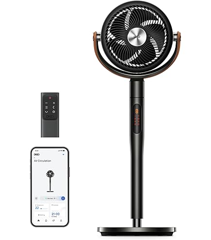 Xiaomi Mi Smart Standing Fan 2 Lite tafel- en staande ventilator met optionele iOS/Android Mi Home app-aansluiting (38 W, 38-58 dB, 3 snelheden, compatibel met Alexa en Google Assistant