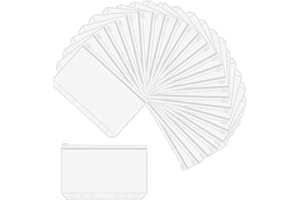 RISVOWO 20 pcs Bolsas de Hojas Sueltas A6, 6 Agujeros Bolsas de Carpeta, PVC Impermeables Carpetas Plastico A6 para Documentos, Facturas, Cuadernos