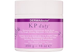 DERMAdoctor KP Bump Eraser Body Scrub Dermatologist Formulated Exfoliant | Keratosis Pilaris Treatment For Dry And Bumpy Skin 10% AHAs + PHAs - 450 Grams