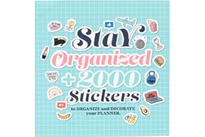 Grupo Erik Stiker Set Stay Organized | Stikerheft mit mehr als 2000 Aufkleber | Kleines Buch mit Aufkleber zum Organisieren und zum Dekorieren