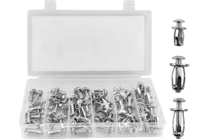 60 st håligheter metallankare set – M4/M5/M6 ihåliga väggpluggar, tunga expansionsplugg jack spår, perfekt för tunna väggar
