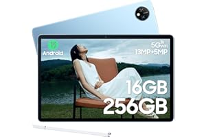 Blackview Android 13 Tablette 10,1 Pouces, Tab 10 WiFi Tablettes 16(8+8) GO RAM+256GO ROM(2TB TF), Octa-core/7680mAh/13MP+5MP/Widevine L1/5G WiFi /2 Ans de Garantie, Tablette Tactile avec Stylet-Bleu