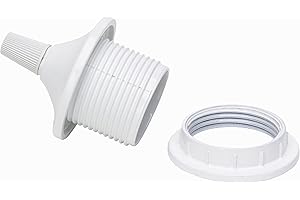 Kopp aislante plástico de casquillo E27 con tapa, color blanco, 214401048