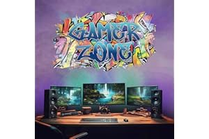 ANHUIB 3D Gamer Zone Wall Stickers,Gaming Vinyl Wall Decals,Gamer Wall Stickers,Playstation Wall Stickers,3D Game Wall Sticker,Xbox Wall Stickers for Boys,Boys Bedroom Accessories,Gaming Wallpaper