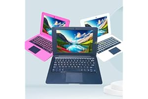 BIGMACHINE Laptop Computer Mini 10 Inch Quad Core Powered by Android 12 Netbook 64GB Small Computer with WiFi Webcam Bluetooth,Charger Mouse Included,Suitable for Children and Students, 4 Color Options (Black)