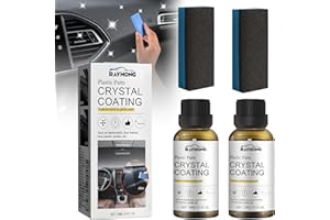 YAOZUP Renovateur Plastique Voiture, 2pcs Plastic Coating Agent, Agent de Revêtement Revitalisant, Revêtement en Pièces en Plastique, Restaurateur Plastique Voiture Interieur Extérieur