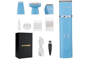 BarberBoss Tondeuse à barbe tout-en-un pour hommes, kits de toilettage pour hommes, tondeuse à cheveux pour hommes, tondeuse pour homme, tondeuse pour homme, toilettage du visage, QR-6053