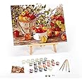 Paint by Numbers for Adults: Beginner to Advanced Number Painting Kit - Fun DIY Adult Arts and Crafts Projects - Kits Include - Apple Harvest (Apple Harvest, 16" x 20" Framed)