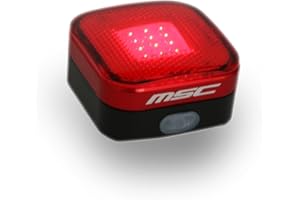 MSC Bikes LIGHTBOXING Luz led Trasera roja, Negro, 30 Lumens