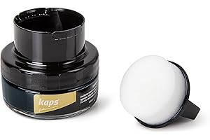 Kaps Crème De Chaussure Avec Applicateur D'Éponge, Soin Intensif Du Cuir Et Nourrissante, Crème De Cirage Pour Maroquinerie, Delicate, 70 Couleurs