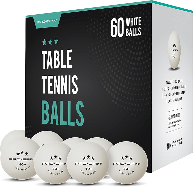 PRO-SPIN Pelotas de Ping Pong – 3 Estrellas, aprobadas por la ITTF | Pelotas de ABS 40+ de Alto Rendimiento para Tenis de Mesa Profesional, para Interior y Exterior
