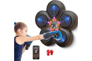 Lifellery Machine de Boxe Musicale à Domicile, Appareil de Boxe électronique Portable Mural, améliore la Coordination œil-Main et soulage Le Stress grâce au capteur Bluetooth