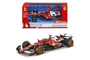 BBURAGO - Ferrari SF-25 F1 2025#16 Leclerc, 1:43 Scale Diecast Car, Detailed Replica Single Seater, Officially Licensed by Ferrari, Recommended Age 3+ Years