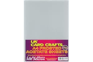 UK CARD CRAFTS A4 Frosted Acetate 300 Micron x 5 Sheets - UKCC0240