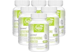 Cestfilo Liposomal Glutathion Réduit 1300 mg, Forme Active L Glutathion Réductase (GSH), Puissant Antioxydant pour une Protection Cellulaire Optimale (60 unité (Lot de 6))