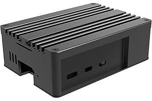 Akasa Pi-5 Pro, Custodia Raspberry Pi 5 in alluminio con dissipatore di calore, raffreddamento passivo senza ventola, apertura Micro SD e GPIO nascosta, kit termico incluso, nero, A-RA13-M2B