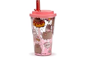 Puckator - Vaso Irrompible con Pajita - Foodie - Pusheen el Gato