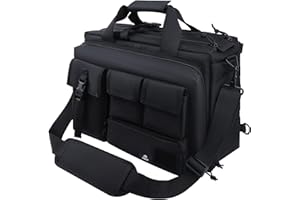 GES Multifunction Mens Outdoor Tactical Nylon Laptop Shoulder Messenger Bag Briefcase Handbags Large Enough for 15.6" Laptop/Camera