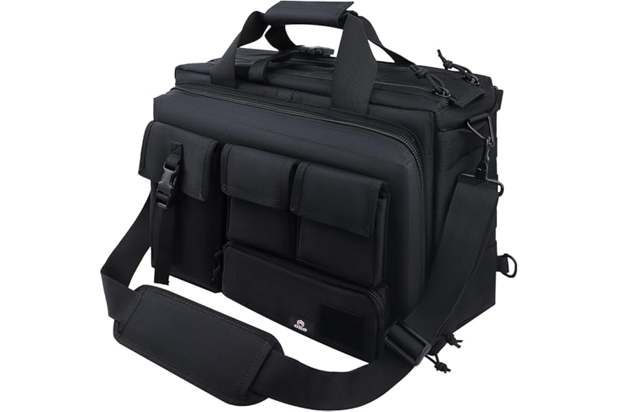 GES 15.6 inch Laptop Bag, Multi-funtion Men's Outdoor Tactical Nylon Shoulder Laptop Messenger Bag,Briefcase Handbags for Camera/Tablet/Notebook