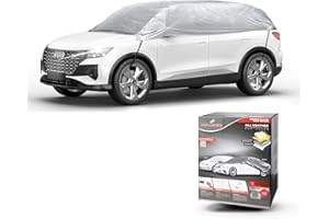 Walser Bâche de Protection pour Voiture All Weather Basic, 100% bâche Voiture imperméable, Housse Voiture imperméable, Bâche de Voiture Demi-Bâche Taille XL Argent