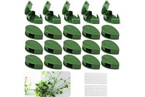 GUIDRE Kanyka 50 pcs Clips de fijación Plantas,Clips De Fijación De Pared para Plantas Trepadorasn Soporte Invisible para Enredaderas En Forma De Hoja para Fijación de Cables Plantas trepadoras tracción