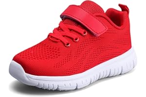 Famzuneu Turnschuhe Jungen Mädchen Sportschuhe Kinder Leicht Mesh Hallenschuhe Sport Schuhe Atmungsaktiv Laufschuhe Flach Dicker Boden rutschfest Sneaker mit Klettverschluss