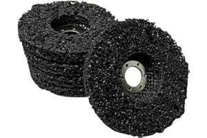 GIGTOOP 5 Piezas Discos de Limpieza gruesos,Disco de lijado CSD de 125 mm,Disco Abrasivo Grinders, Disco de Pulido CSD para Amoladora Angular (Negro)