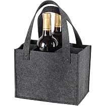 Porta Borse TYSM-CC Borsa Per Bottiglie Con 9 Scomparti, Borsa Portabottiglie Vino In Feltro, Borsa Per Il Trasporto Con Divisori, Riutilizzabile - 6