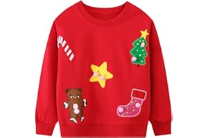 Baogaier Sudadera Niñas Algodon Comodidad Sin Capucha Caballo Conejito Dibujos Camiseta Manga Larga Colorido Cuello Redondo Casual Top Jersey para Infantil Niña 2-7 años