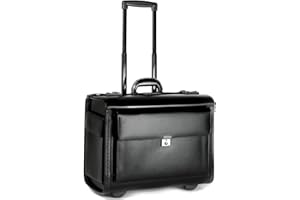 Tassia - Trolley pilota bagaglio a mano - vera pelle - Trolley da pilota