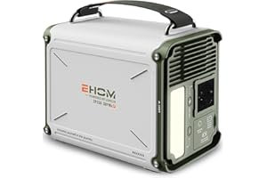 EHOM Portable Power Station EP350, 307Wh Solar Generator LiFePO4 with 350W (Peak 700W) AC & 200W Solar Charging, 2-Strap-Designs for more portability, for Camping, Travel, Emergency, On the Go