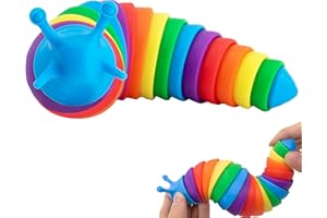 Zayin Fidget-Spielzeug,beweglich,realistische Schnecken-Fidget-Spielzeug,lustiges krabbelndes sensorisches Spielzeug,kann gedreht Werden,angenehme Dekompression.. (bunt) (Bunt)