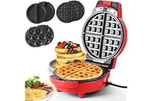 SUPERLEX 3-in-1 Waffle Maker Set, Electric Snack Maker with Changeable Plates for Belgian Waffle Donut Cake, Omelette, Grill for Snack, Food, Desserts, Waffles, Sandwiches, Family