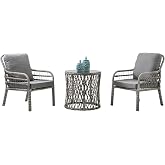 Capri Swing Pisa Tekli Rattan Bah&ccedil;e Balkon Oturma Grubu Gri 700