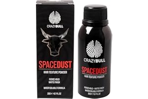 CRAZYBULL Crazy Bull Polvere Texturizzante Space Dust – Volumizzante per Uomo - Styler per Texture, Volume E Aspetto Opaco - Flessibile, Forte Tenuta, Senza Residui - Cruelty-Free & Vegan