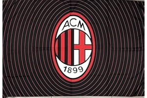 3R SPORT S.R.L. Bandiera Stadio Milan 133 x 96 cm Gadget Bandiere Calcio Tifosi Rossoneri Nuova Grafica PS 09408