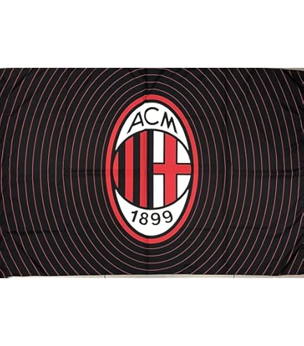 Fanion Officiel AC Milan Triangulaire - 14x17 Cm - Fabriqué En Italie