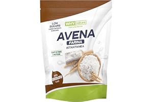 WHY NATURE AVENA FARINA ISTANTANEA - Farina Di Avena Istantanea Aromatizzata - Farina d'Avena Proteica - Gusto Cioccolato - 1 Kg