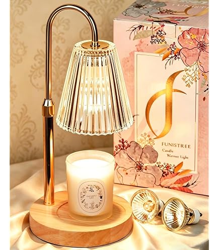 Chauffe-Bougie Électrique LEDLightsWorld Avec Variateur Et Minuterie - Hauteur Réglable 32cm Pour Bougies Parfumées