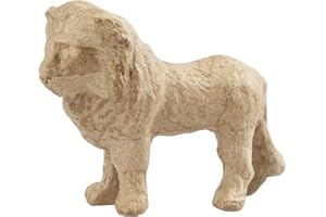 Creativ Paper Mache Lion 9 x 13 cm for Decoupage and Decoration