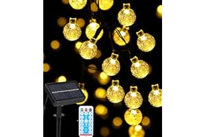 FAOKZE Catena Luminosa Esterno Solare,12M 100 LED Luci Solari Esterno Impermeabile,8 Modalità,Impermeabile IP65 Luci Stringa Solare Esterno per Giardino,Patio,Recinzione,Festa Natale