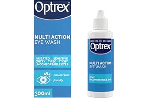 Optrex Multi Action, Eye Wash, 300 ml, for Gentle and Effective Relief, Itchy, Irritated, Tired, Uncomfortable Eyes, Easy to Use,