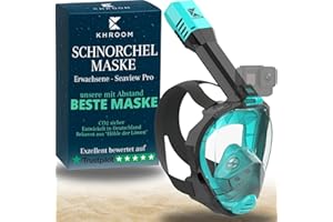 ‎KHROOM Khroom Schnorchelmaske Erwachsene Vollmaske | In Höhle der Löwen vorgestellt | Unsere Beste CO2 sichere Tauchermaske Seaview Pro zum Schnorcheln | Vollgesichtsmaske Schnorchelmaske