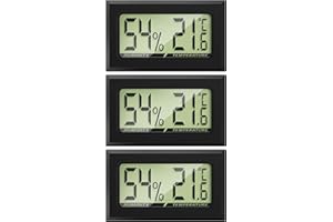 MAVORI® 3 x Thermo Hygrometer mini digital - 2 in 1 Temperatur und Luftfeuchtigkeitsmesser - Mini Thermometer und Hydrometer Feuchtigkeit digital - präzise Messwerte - inkl. Batterien