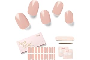 ‎NAILOG NAILOG Uv Gel Nagelfolie, Nagelsticker Uv Härtend, 20pcs Lang Anhaltende Nagellackstreifen, Gel-Nagelaufkleber in Salonqualität, Maniküre Kit mit Glänzendem Gel-Finish, Blush